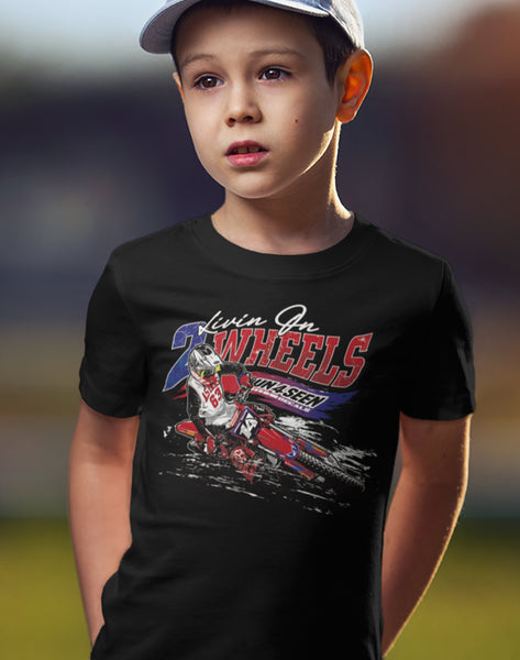 Kids/Youth Tee - Livin on 2 wheels