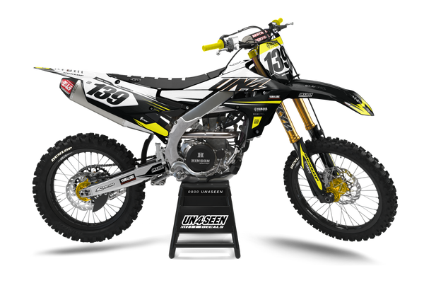 Yamaha Axe Yellow Graphic Kit - YZ YZF WR TTR PW Models | All Years