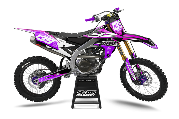 Yamaha Willim Purple Graphic Kit - YZ YZF WR TTR PW Models | All Years
