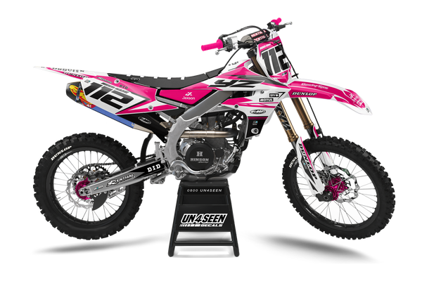 Yamaha Yogi Pink Graphic Kit - YZ YZF WR TTR PW Models | All Years